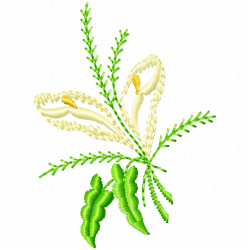 Flowers And Tree Embroidery Design 8